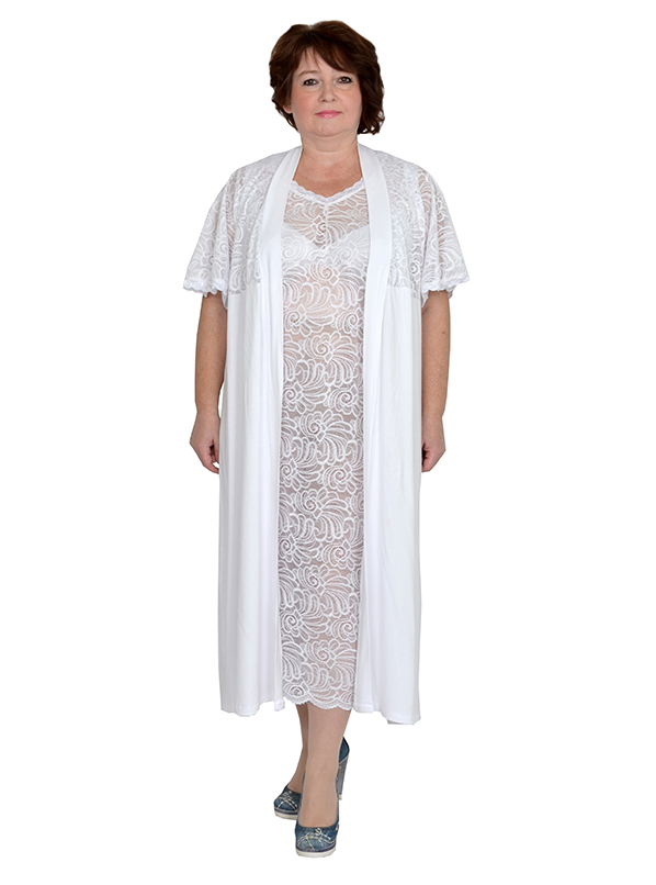 Халат-пеньюар Модель №857 | ПлюсМода - женская одежда больших размеров ...